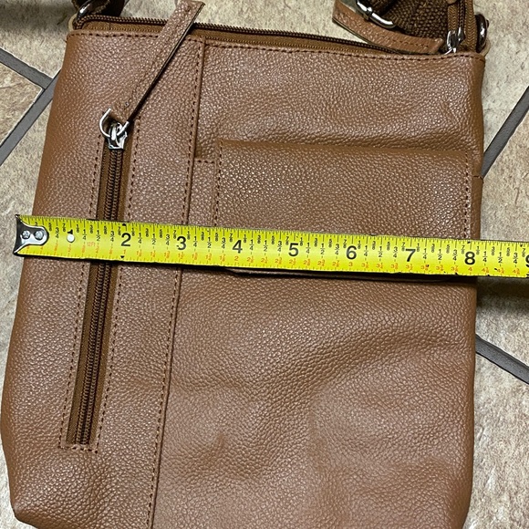 Tan Leather Messenger Bag / Crossbody - Picture 9 of 11